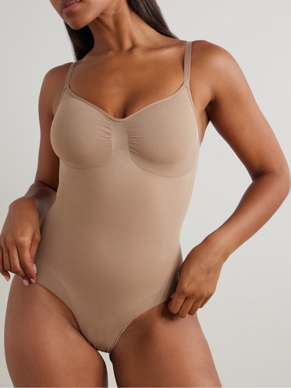 Smooth Nude Shaping Bodysuit with Built-In Support - Size M/L